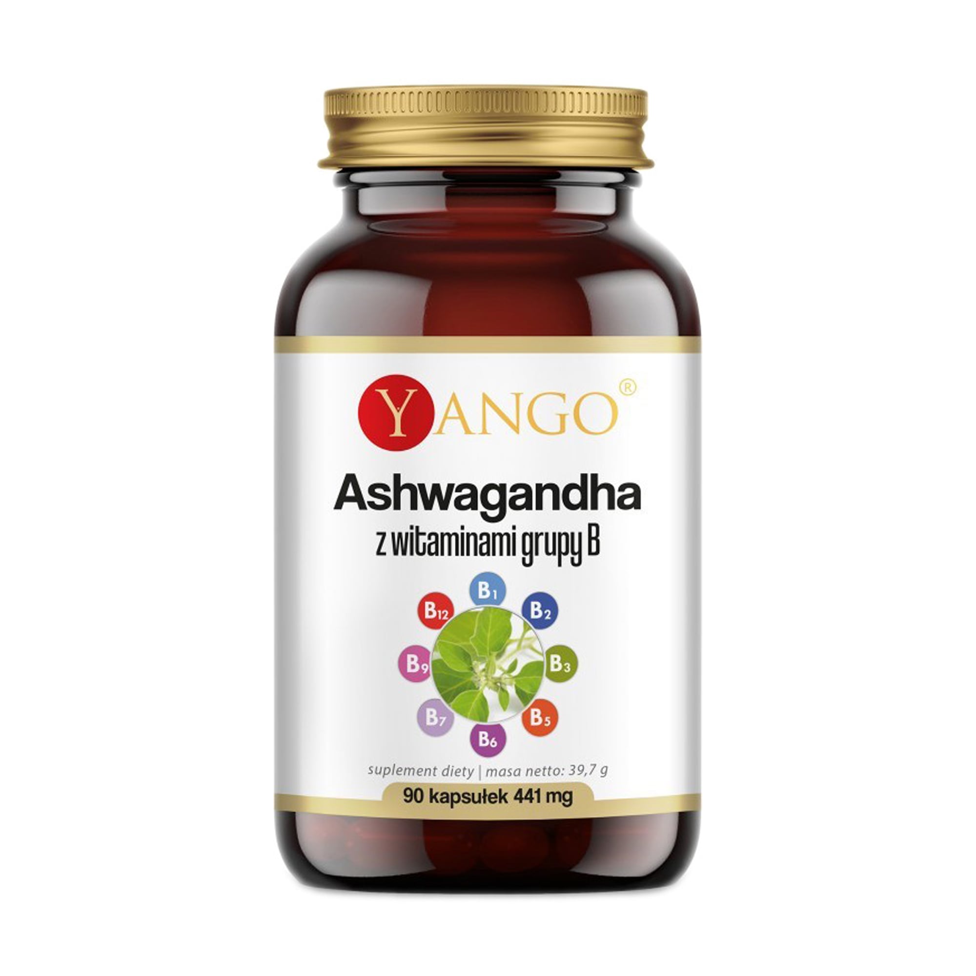 Уцінка! Ашваганда Yango Ashwagandha With B Vitamins з вітамінами B, 441 мг, 90 капсул